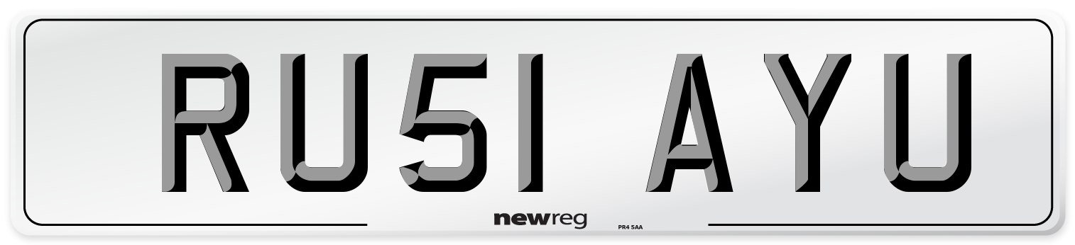 RU51 AYU Number Plate from New Reg